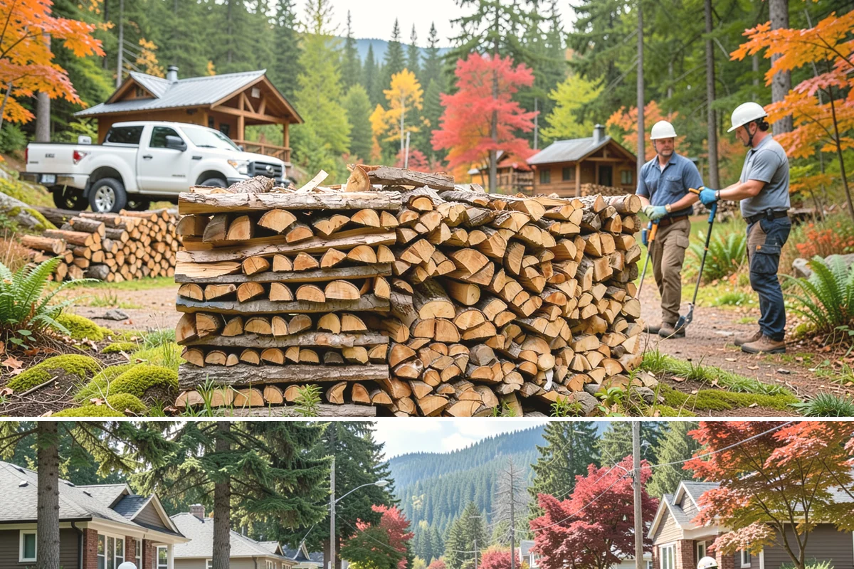 Fireplace-Size Firewood in Hunts Point, King County, WA - Buy in late summer or early fall so your fireplace wood is seasoned and ready for the cold months.