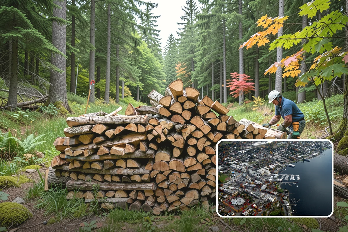 Fireplace-Size Firewood in Kirkland, King County, WA - Sized for traditional open fireplaces