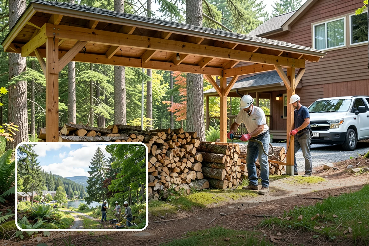 Fireplace-Size Firewood in Lake Forest Park, King County, WA - Sized for traditional open fireplaces