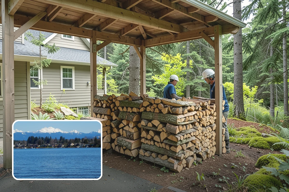 Fireplace-Size Firewood in Lake Stevens, Snohomish County, WA - Sized for traditional open fireplaces