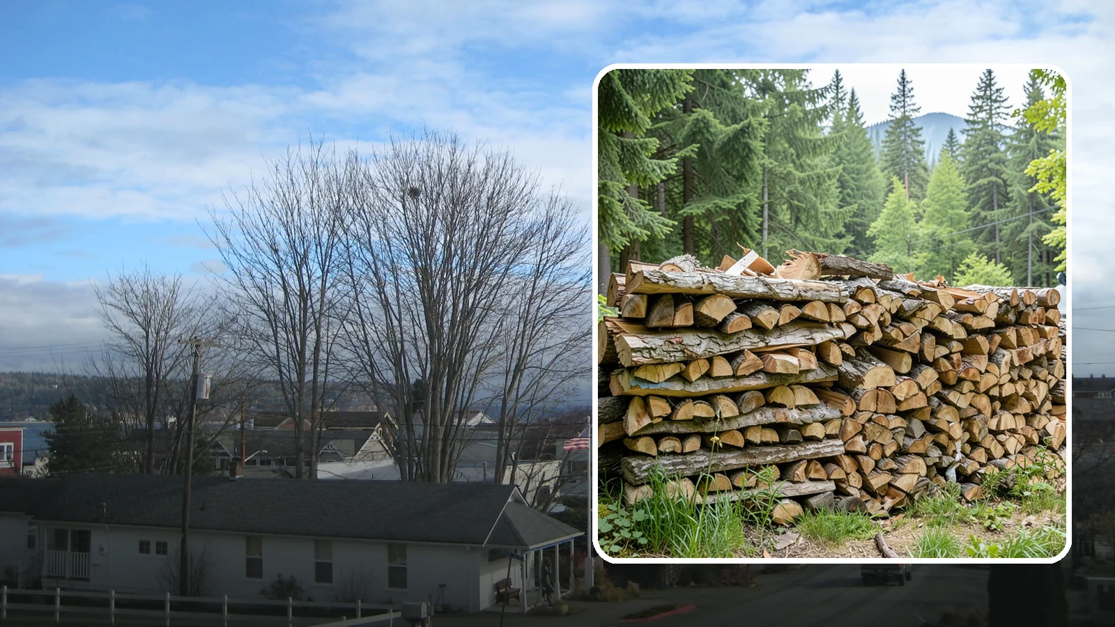 Fireplace-Size Firewood in Langley, Island County, WA - Firewood cut to a comfortable fireplace length for easy loading and an even burn.