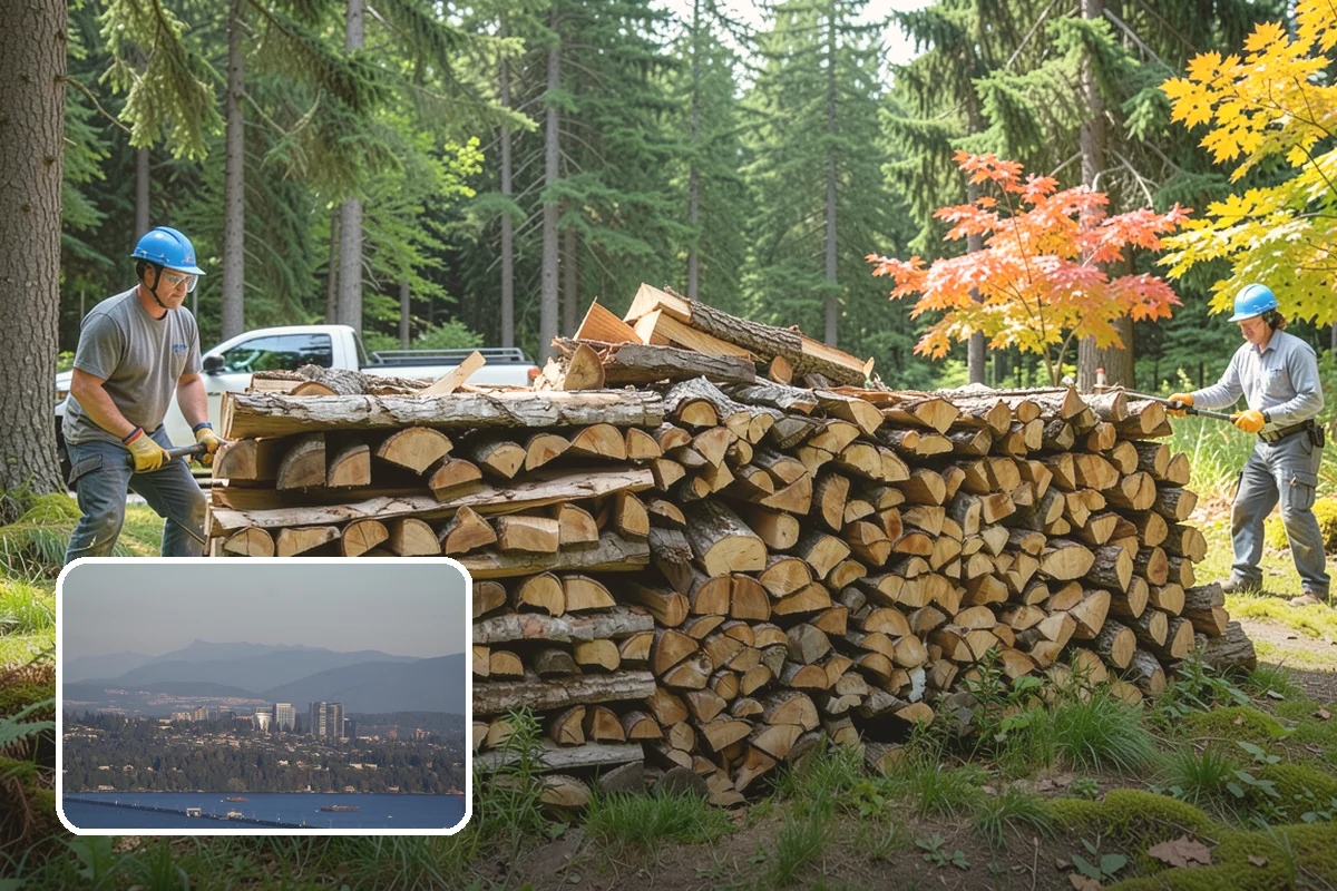 Fireplace-Size Firewood in Medina, King County, WA - Sized for traditional open fireplaces