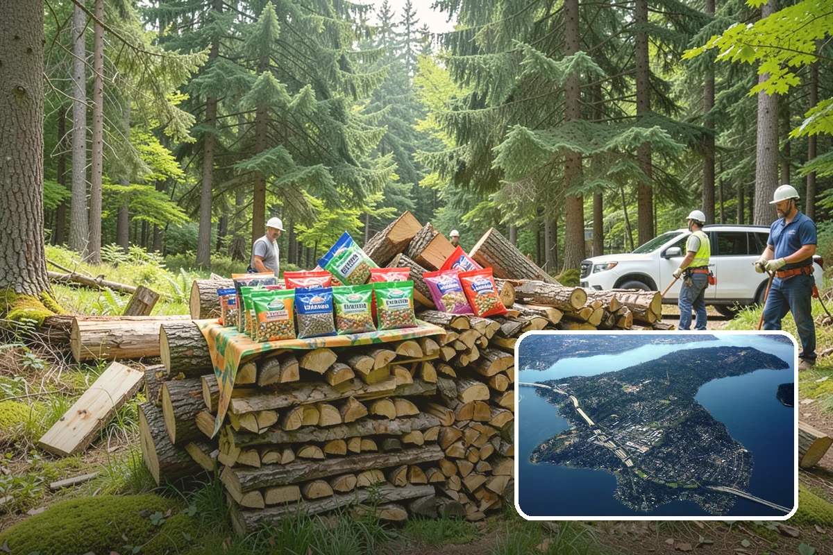 Fireplace-Size Firewood in Mercer Island, King County, WA - Sized for traditional open fireplaces