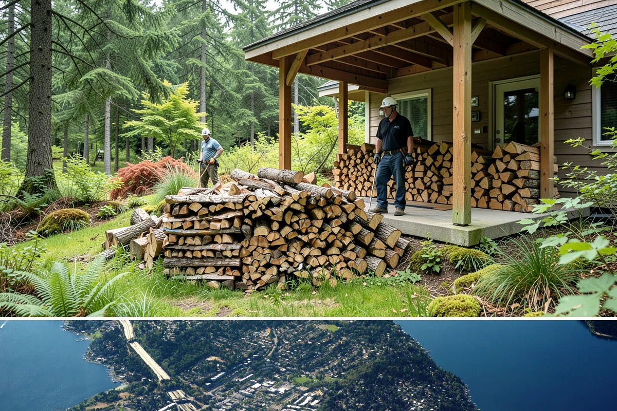 Fireplace-Size Firewood in Mercer Island, King County, WA - Buy in late summer or early fall so your fireplace wood is seasoned and ready for the cold months.