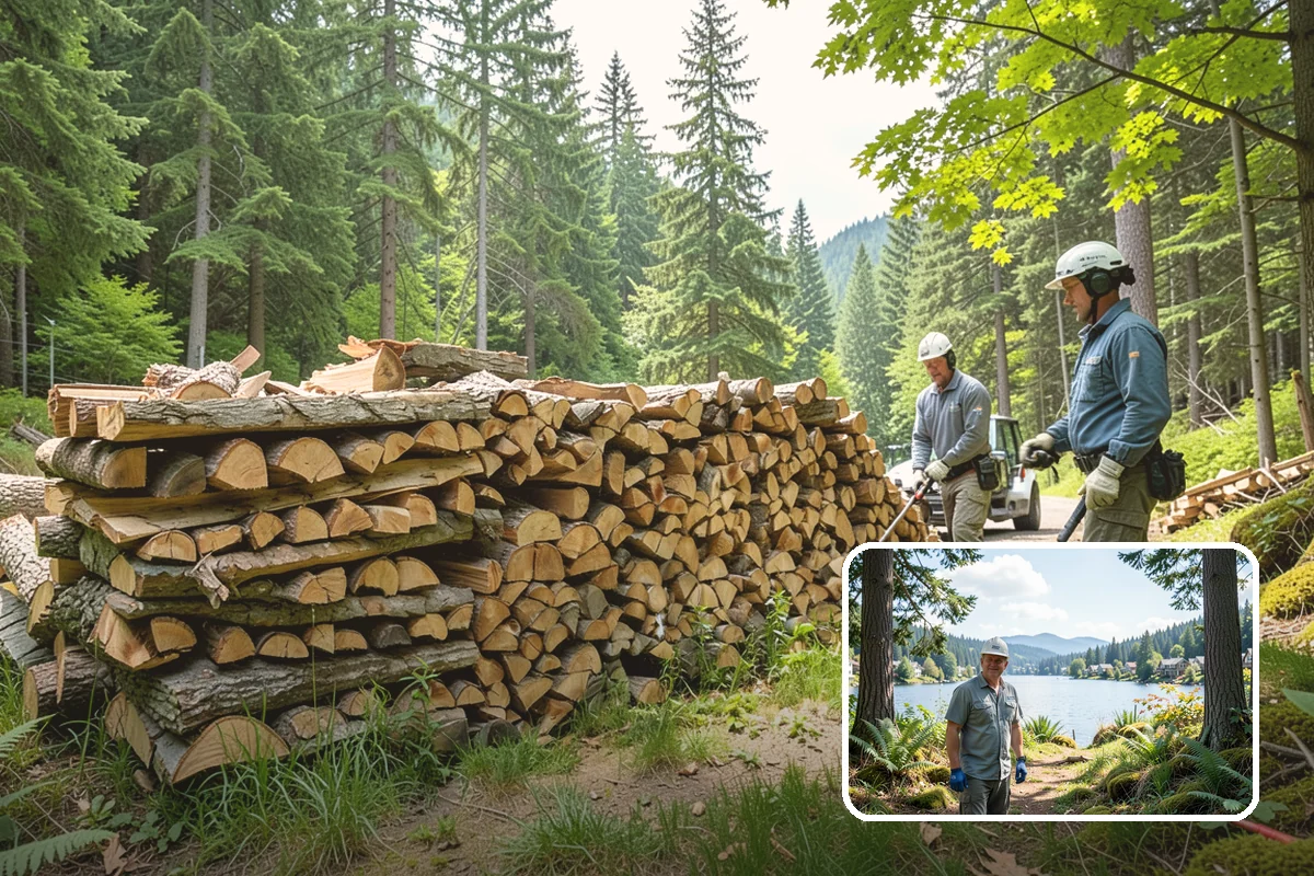 Fireplace-Size Firewood in Milton, King County, WA - Sized for traditional open fireplaces