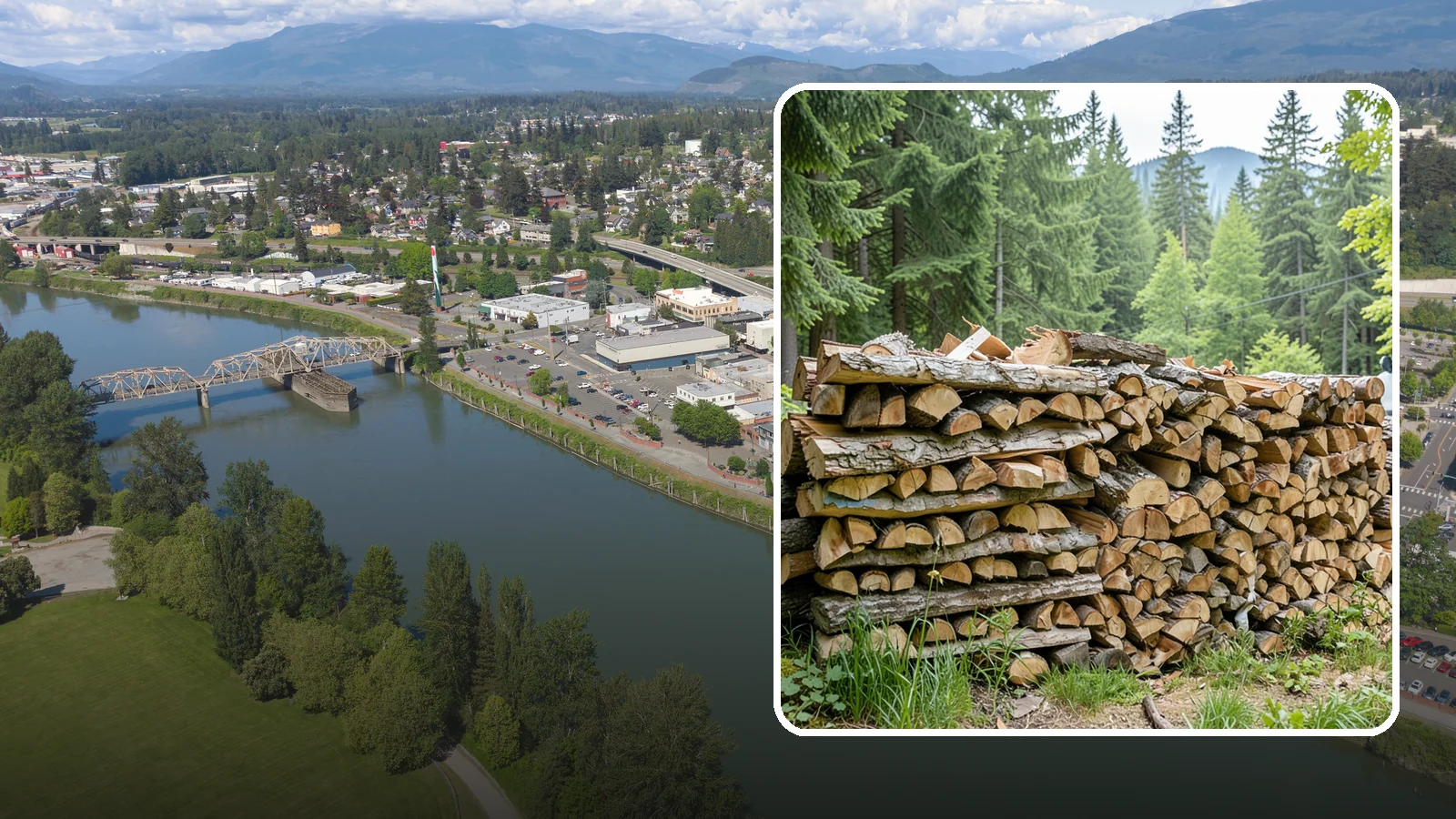 Fireplace-Size Firewood in Mount Vernon, Skagit County, WA - Firewood cut to a comfortable fireplace length for easy loading and an even burn.
