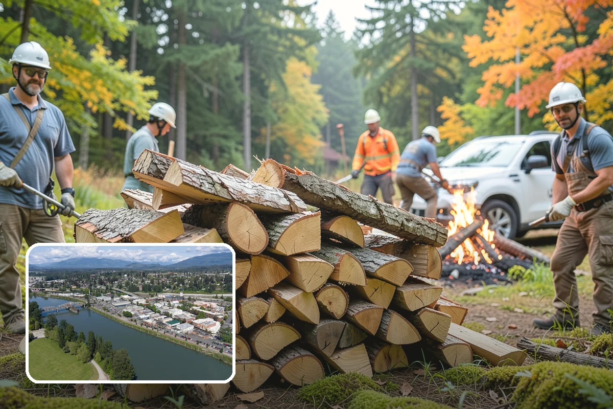 Fireplace-Size Firewood in Mount Vernon, Skagit County, WA - Sized for traditional open fireplaces