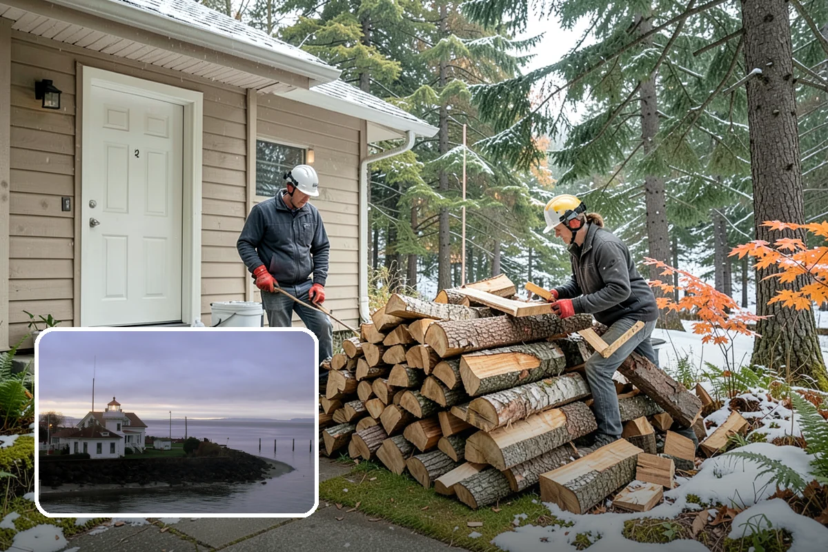 Fireplace-Size Firewood in Mukilteo, Snohomish County, WA - Sized for traditional open fireplaces