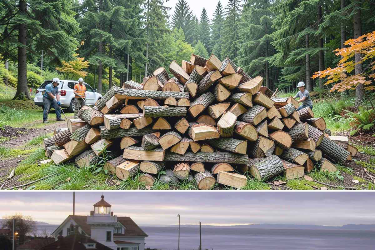 Fireplace-Size Firewood in Mukilteo, Snohomish County, WA - Buy in late summer or early fall so your fireplace wood is seasoned and ready for the cold months.