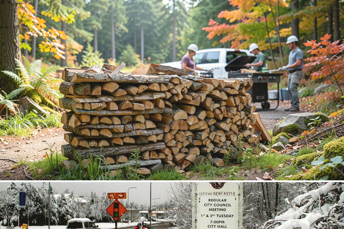 Fireplace-Size Firewood in Newcastle, King County, WA - Buy in late summer or early fall so your fireplace wood is seasoned and ready for the cold months.