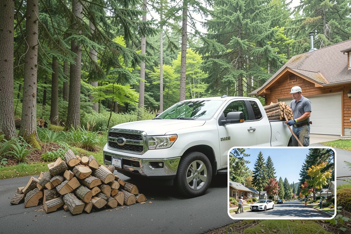 Fireplace-Size Firewood in Orting, Pierce County, WA - Sized for traditional open fireplaces