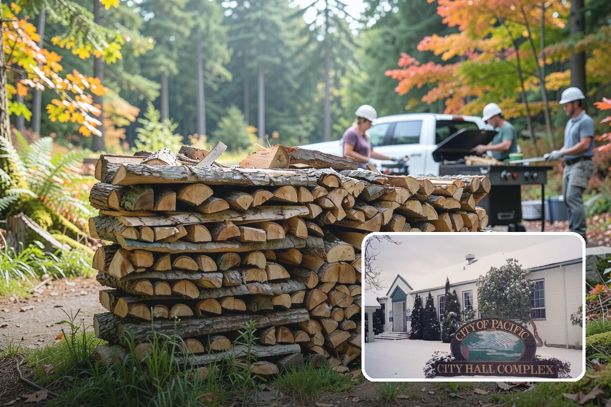 Fireplace-Size Firewood in Pacific, King County, WA - Sized for traditional open fireplaces