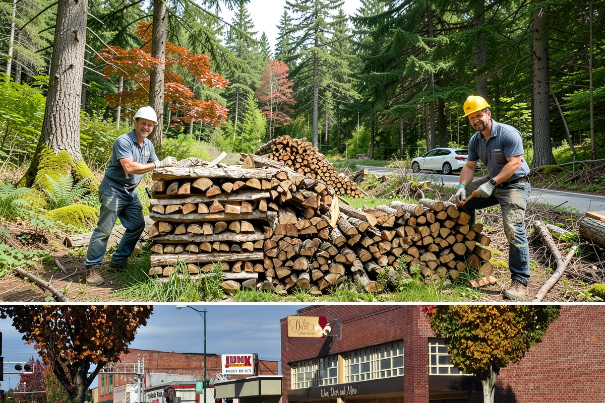 Fireplace-Size Firewood in Puyallup, Pierce County, WA - Buy in late summer or early fall so your fireplace wood is seasoned and ready for the cold months.