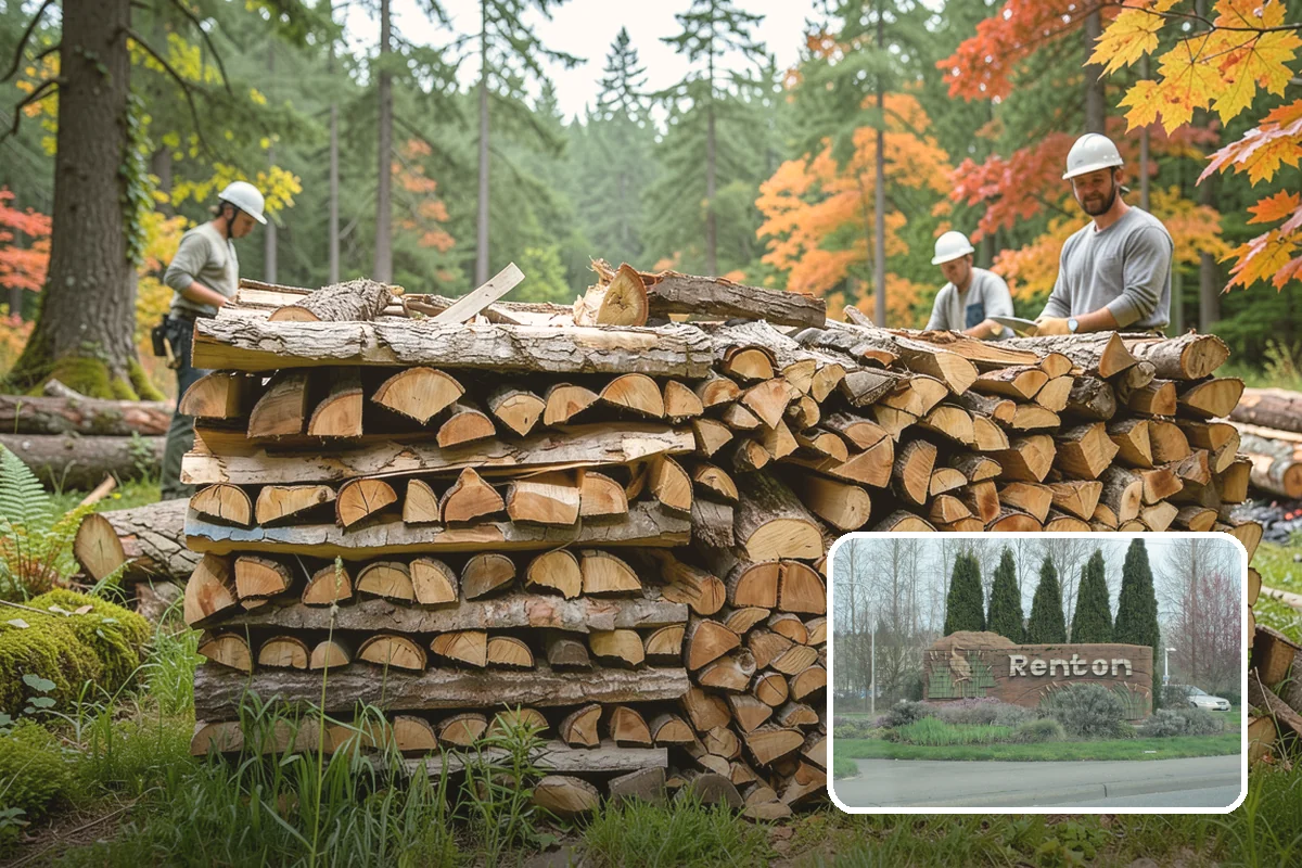 Fireplace-Size Firewood in Renton, King County, WA - Sized for traditional open fireplaces