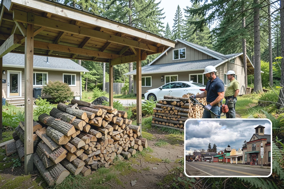 Fireplace-Size Firewood in Roy, Pierce County, WA - Sized for traditional open fireplaces
