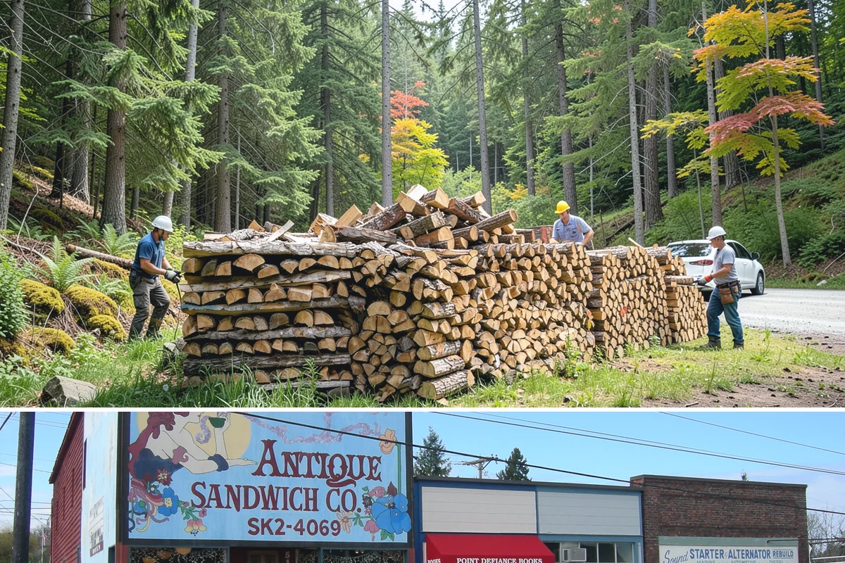 Fireplace-Size Firewood in Ruston, Pierce County, WA - Buy in late summer or early fall so your fireplace wood is seasoned and ready for the cold months.