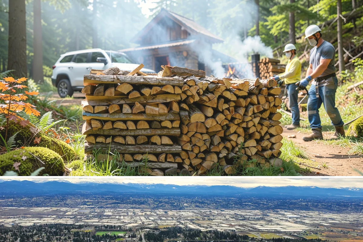 Fireplace-Size Firewood in SeaTac, WA - Buy in late summer or early fall so your fireplace wood is seasoned and ready for the cold months.