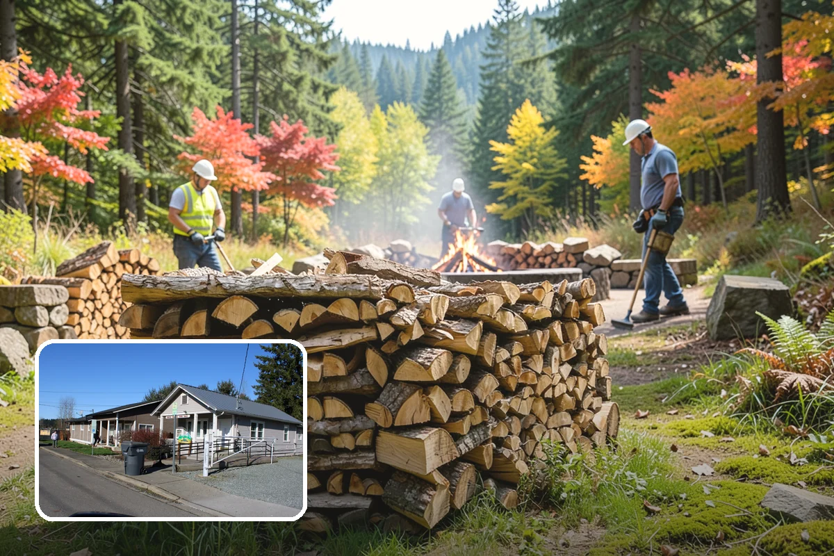 Fireplace-Size Firewood in South Prairie, Pierce County, WA - Sized for traditional open fireplaces