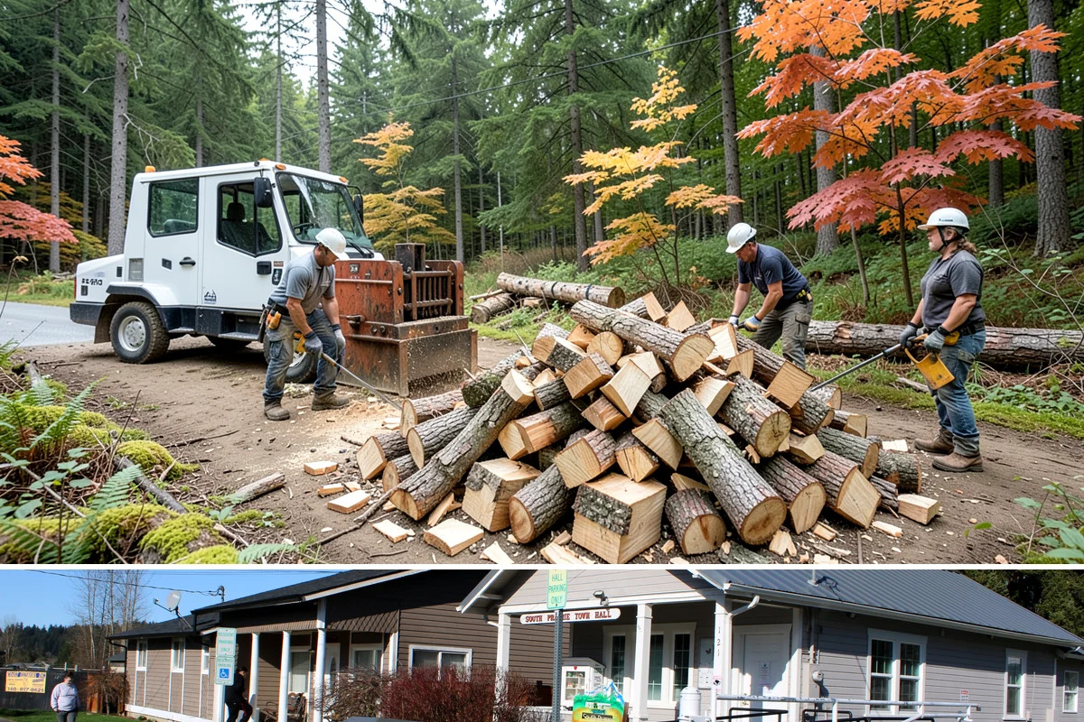 Fireplace-Size Firewood in South Prairie, Pierce County, WA - Buy in late summer or early fall so your fireplace wood is seasoned and ready for the cold months.