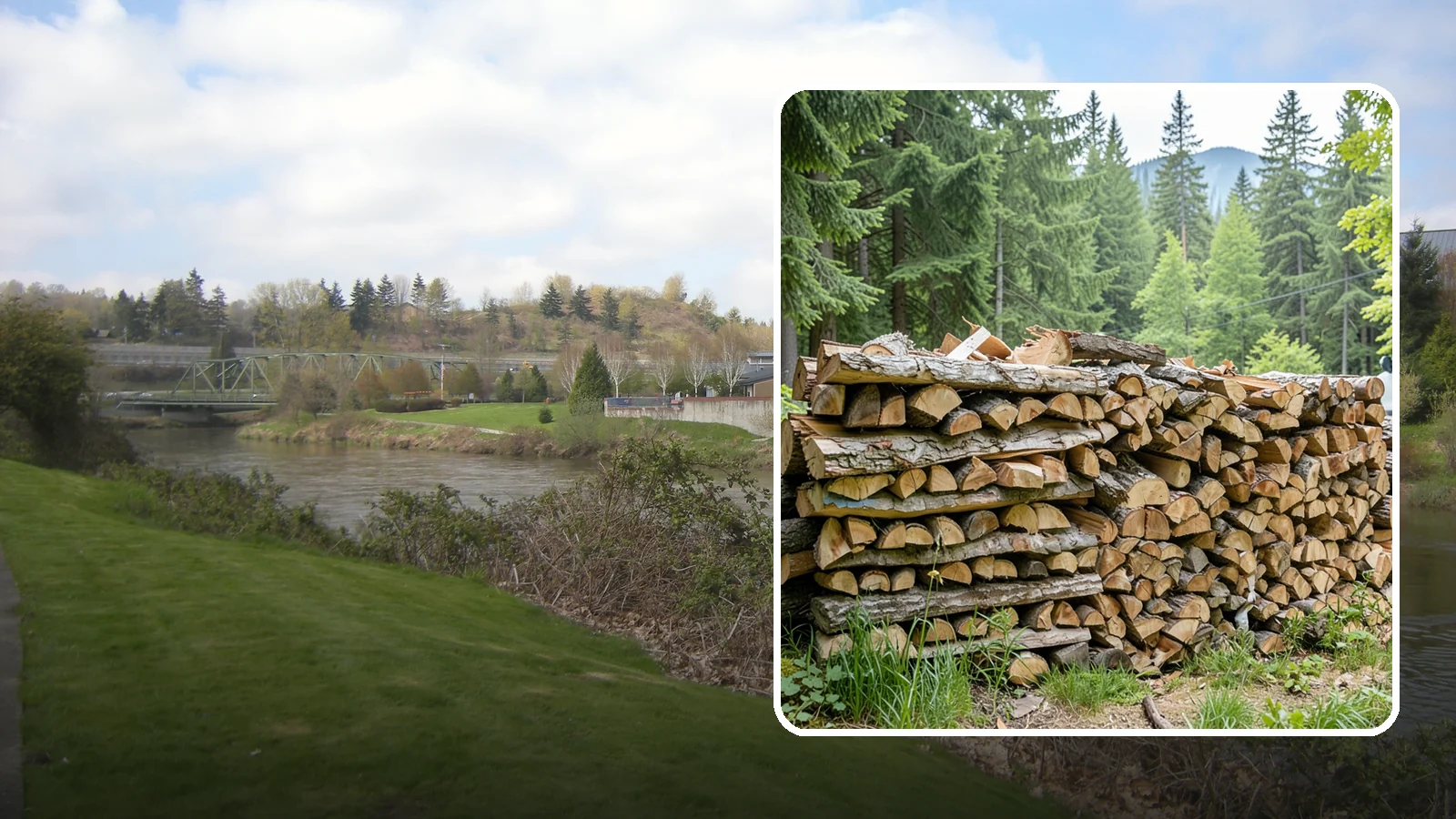 Fireplace-Size Firewood in Tukwila, King County, WA - Firewood cut to a comfortable fireplace length for easy loading and an even burn.
