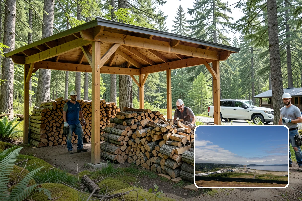 Fireplace-Size Firewood in University Place, Pierce County, WA - Sized for traditional open fireplaces