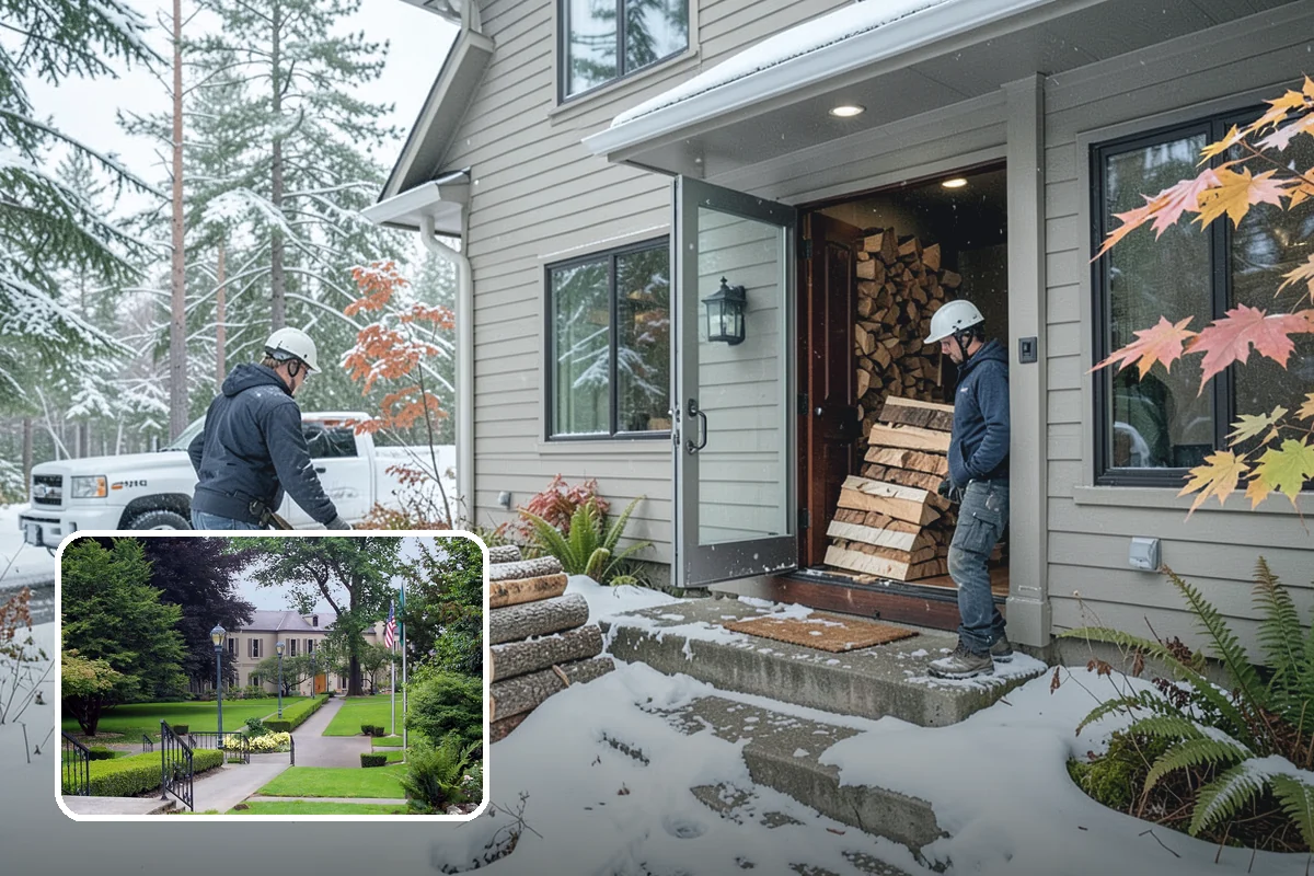 Fireplace-Size Firewood in Woodinville, King County, WA - Sized for traditional open fireplaces