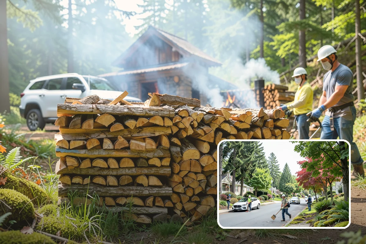 Firewood Area Cleanup in Beaux Arts Village, King County, WA - Restores the whole firewood zone in one visit