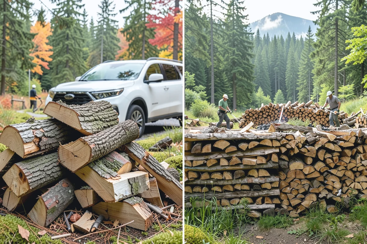 Firewood Area Cleanup in Beaux Arts Village, King County, WA - Assess the full firewood area and note all the material to clear