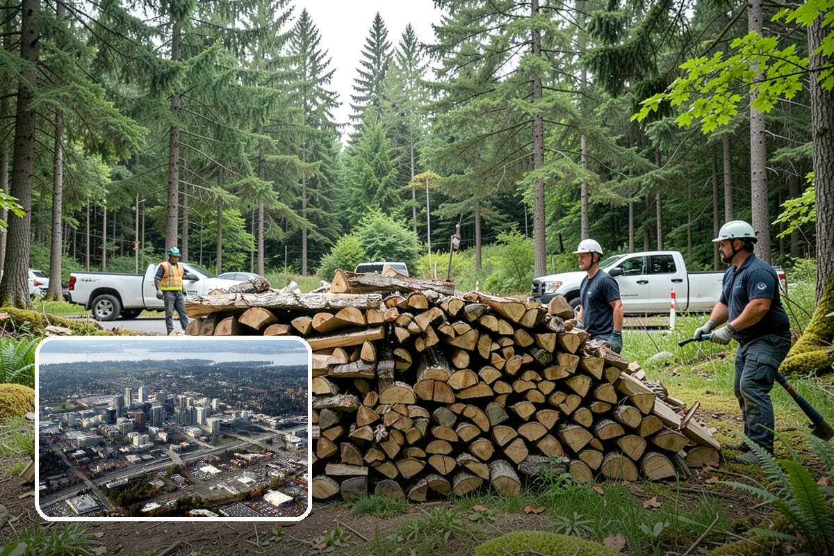 Firewood Area Cleanup in Bellevue, King County, WA - Restores the whole firewood zone in one visit