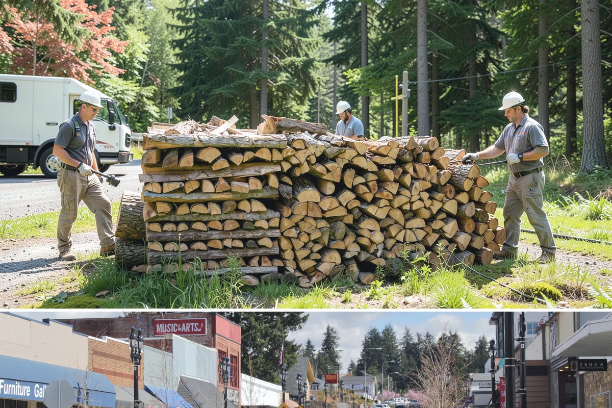 Firewood Area Cleanup in Bothell, King County, WA - Early spring is the sweet spot for a full reset after winter, though a fall visit preps the space ahead of heating season.