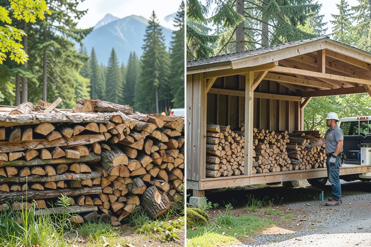 Firewood Area Cleanup in Buckley, Pierce County, WA - Assess the full firewood area and note all the material to clear