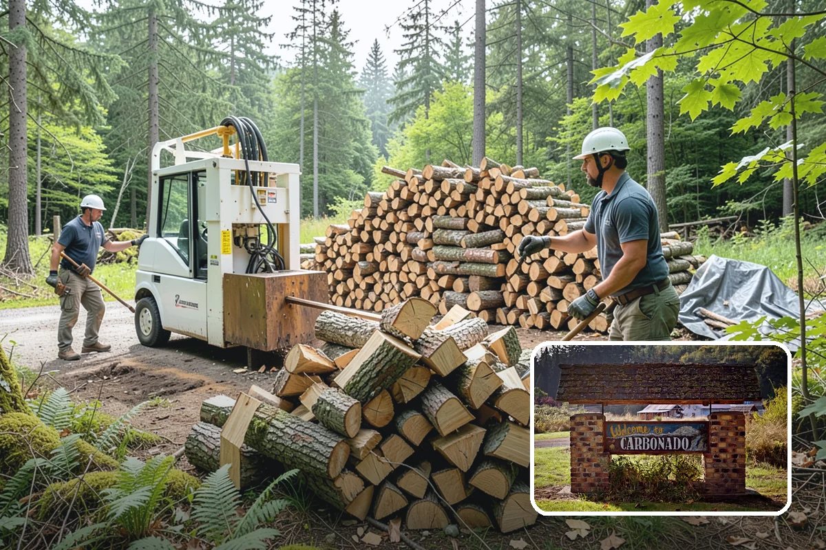 Firewood Area Cleanup in Carbonado, Pierce County, WA - Restores the whole firewood zone in one visit