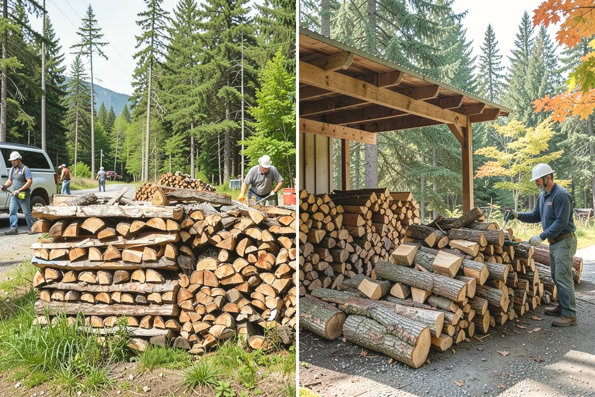 Firewood Area Cleanup in Carnation, King County, WA - Assess the full firewood area and note all the material to clear