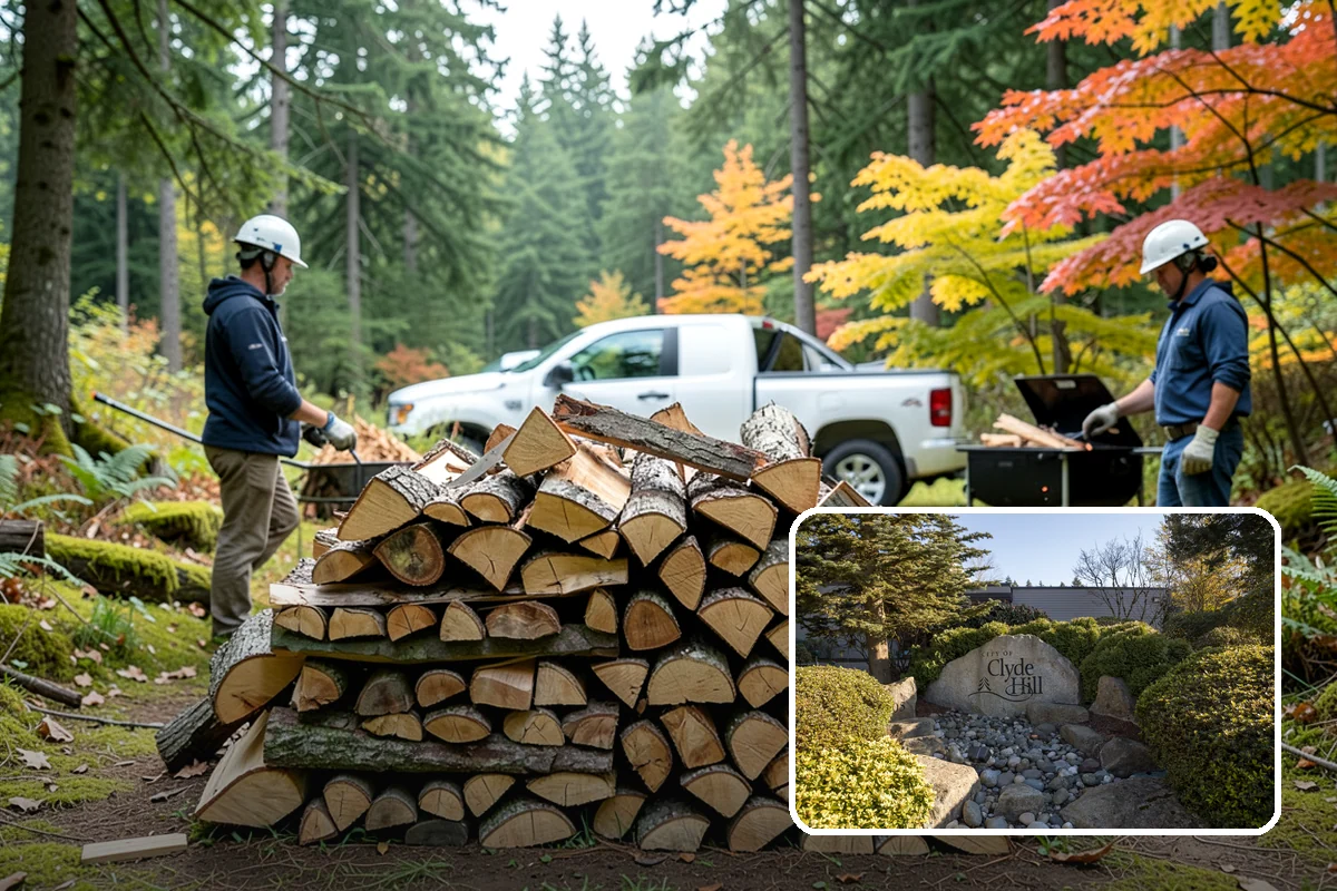 Firewood Area Cleanup in Clyde Hill, King County, WA - Restores the whole firewood zone in one visit