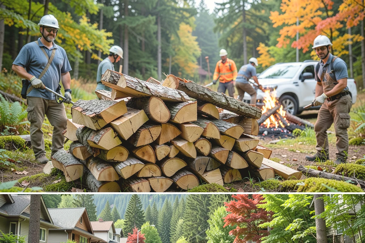 Firewood Area Cleanup in Darrington, Snohomish County, WA - Early spring is the sweet spot for a full reset after winter, though a fall visit preps the space ahead of heating season.