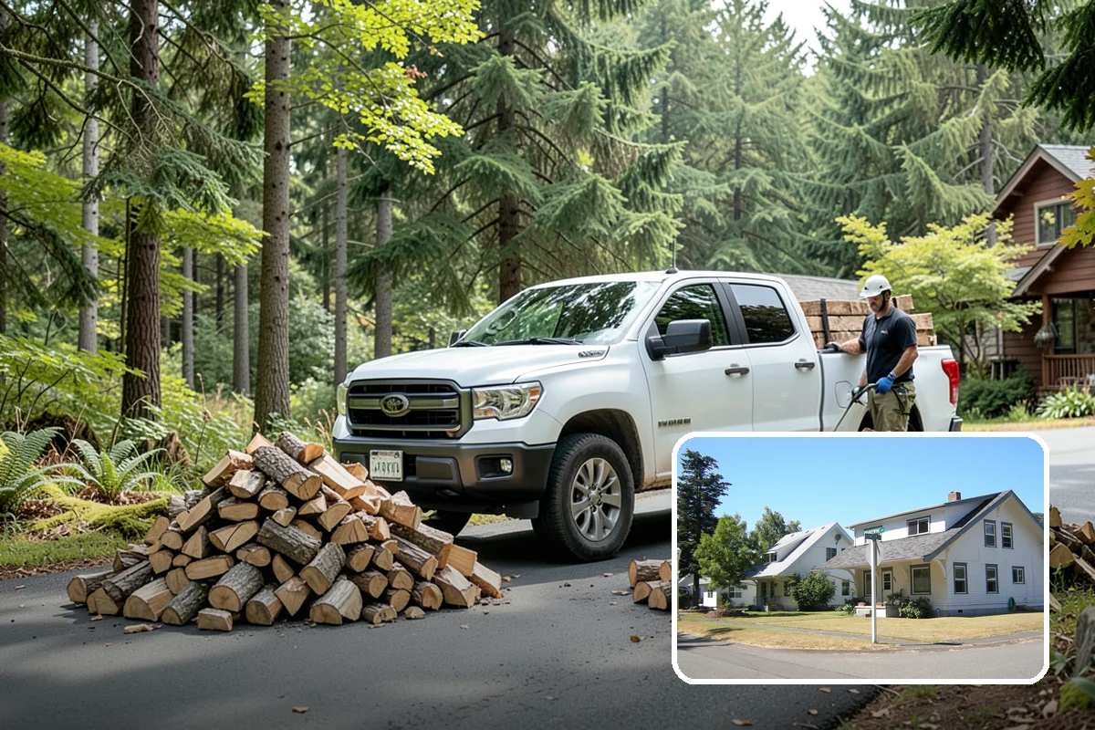 Firewood Area Cleanup in DuPont, Pierce County, WA - Restores the whole firewood zone in one visit