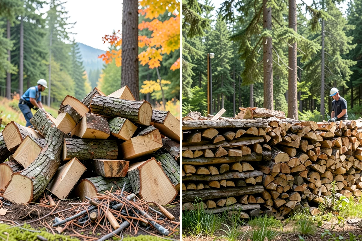 Firewood Area Cleanup in DuPont, Pierce County, WA - Assess the full firewood area and note all the material to clear