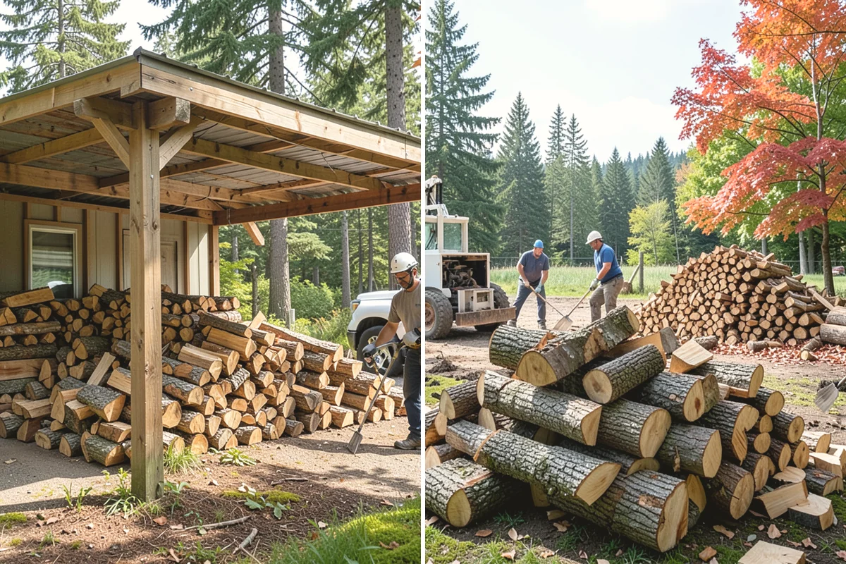 Firewood Area Cleanup in Duvall, King County, WA - Assess the full firewood area and note all the material to clear