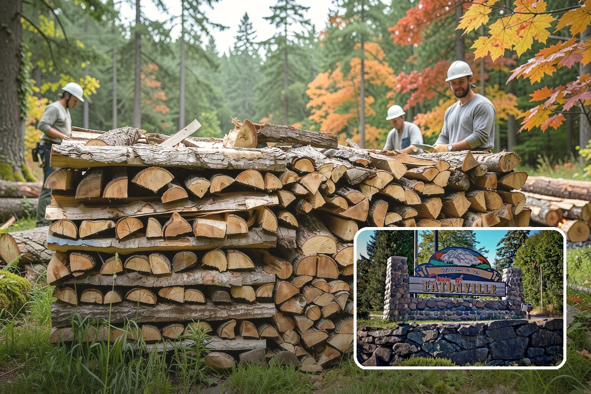 Firewood Area Cleanup in Eatonville, Pierce County, WA - Restores the whole firewood zone in one visit