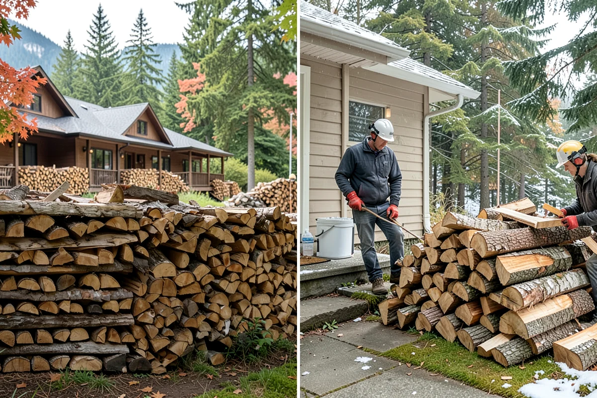 Firewood Area Cleanup in Enumclaw, King County, WA - Assess the full firewood area and note all the material to clear