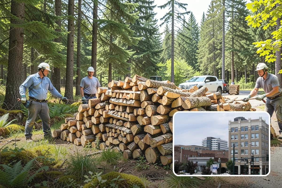 Firewood Area Cleanup in Everett, Snohomish County, WA - Restores the whole firewood zone in one visit