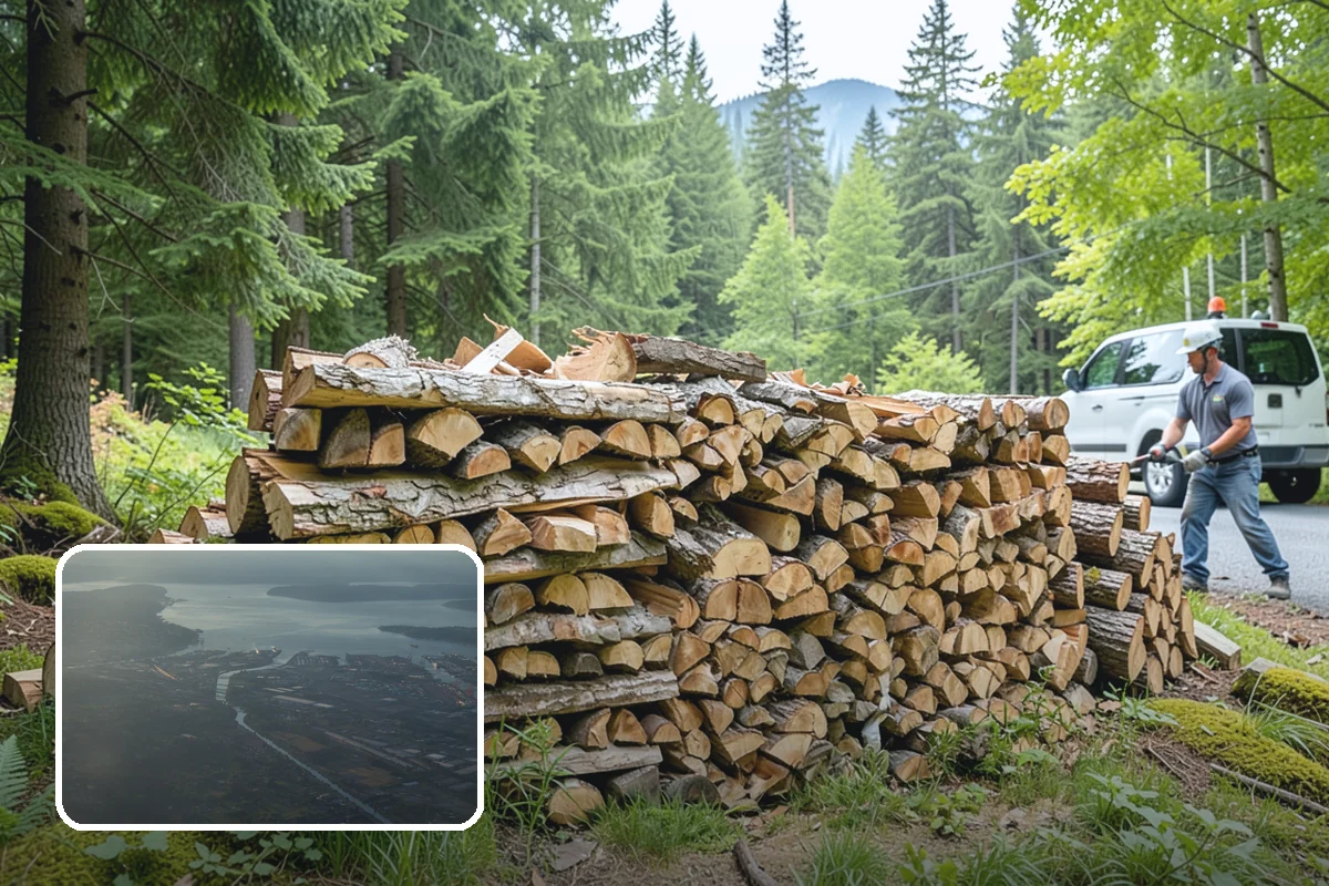 Firewood Area Cleanup in Fife, Pierce County, WA - Restores the whole firewood zone in one visit