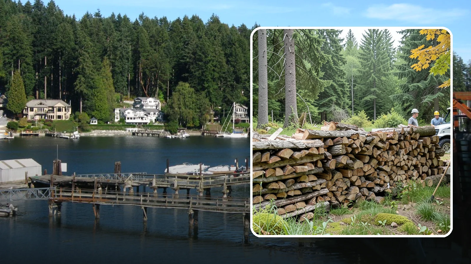 Firewood Area Cleanup in Gig Harbor, Pierce County, WA - We give your entire firewood zone a full reset, clearing debris, scraps, and clutter from top to bottom.
