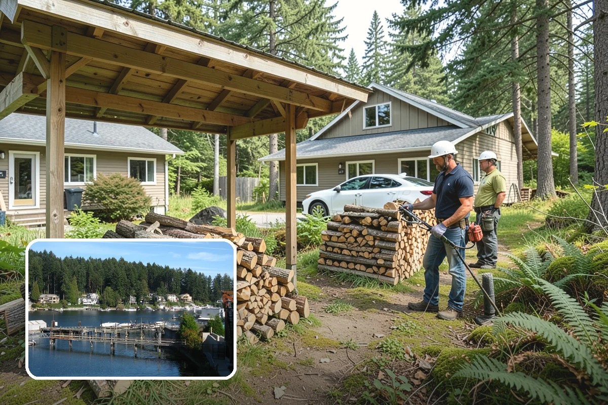 Firewood Area Cleanup in Gig Harbor, Pierce County, WA - Restores the whole firewood zone in one visit