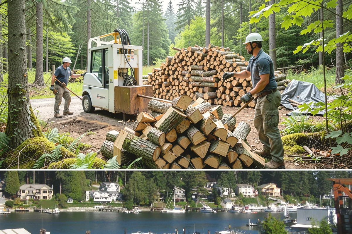 Firewood Area Cleanup in Gig Harbor, Pierce County, WA - Early spring is the sweet spot for a full reset after winter, though a fall visit preps the space ahead of heating season.