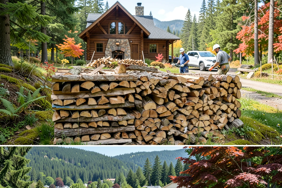 Firewood Area Cleanup in Index, Snohomish County, WA - Early spring is the sweet spot for a full reset after winter, though a fall visit preps the space ahead of heating season.