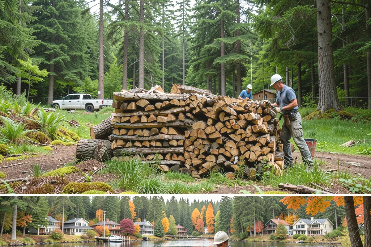 Firewood Area Cleanup in La Conner, Skagit County, WA - Early spring is the sweet spot for a full reset after winter, though a fall visit preps the space ahead of heating season.