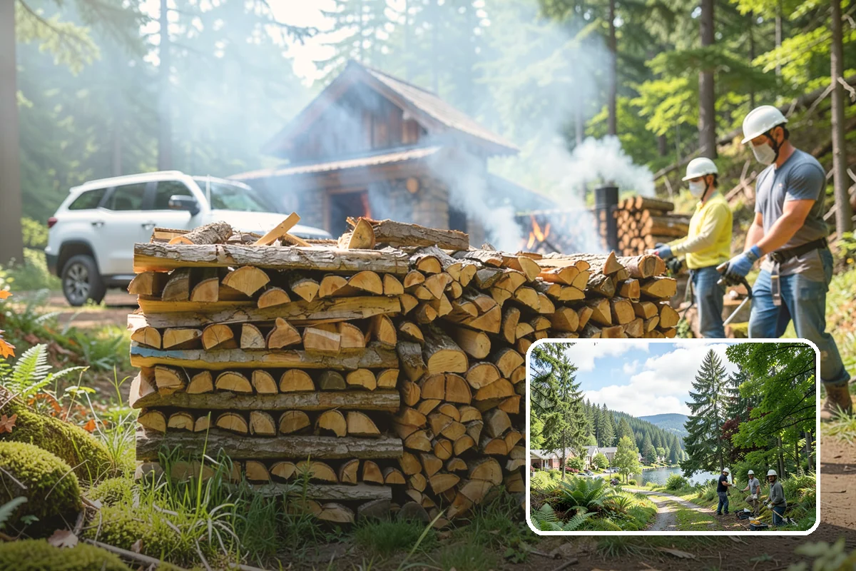 Firewood Area Cleanup in Lake Forest Park, King County, WA - Restores the whole firewood zone in one visit