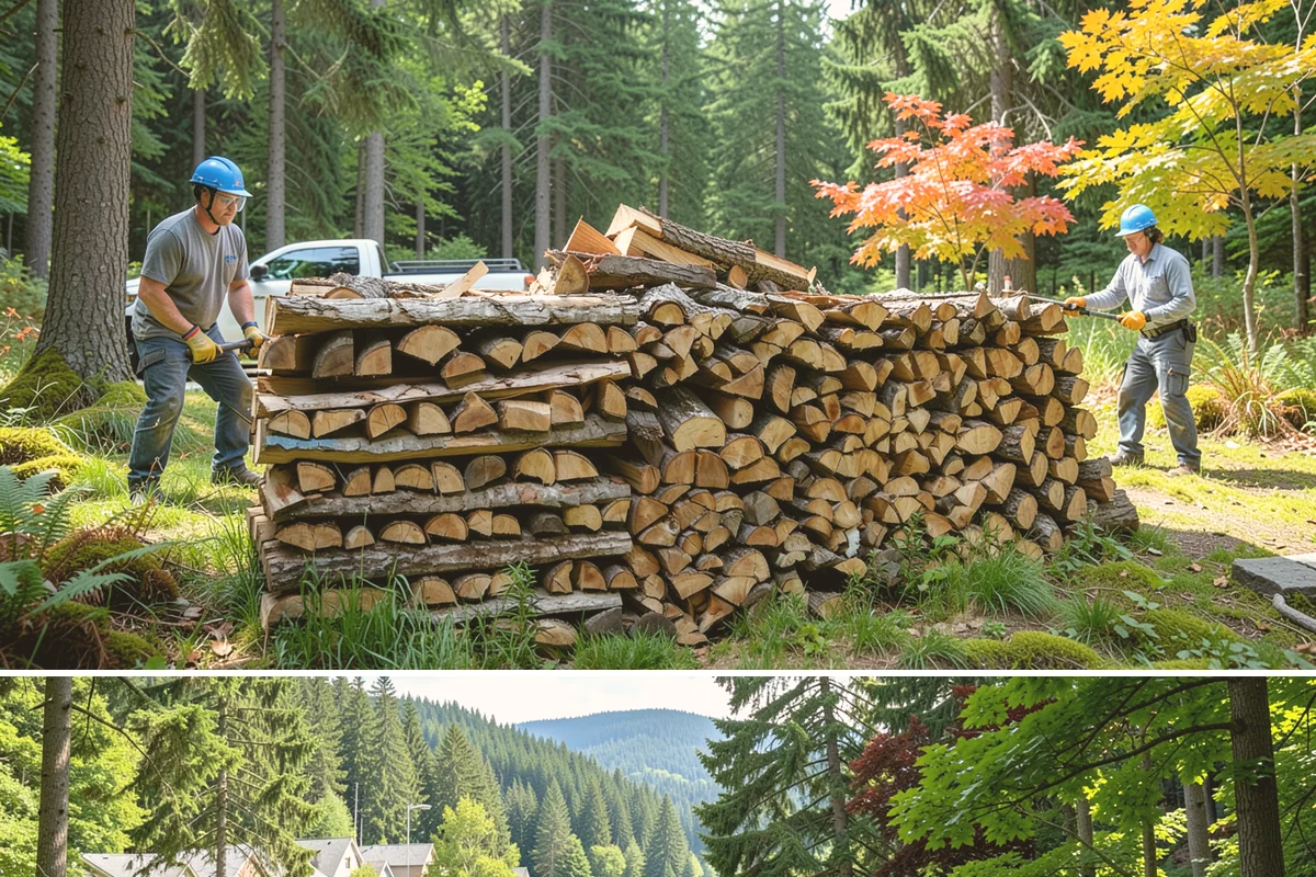 Firewood Area Cleanup in Lake Forest Park, King County, WA - Early spring is the sweet spot for a full reset after winter, though a fall visit preps the space ahead of heating season.
