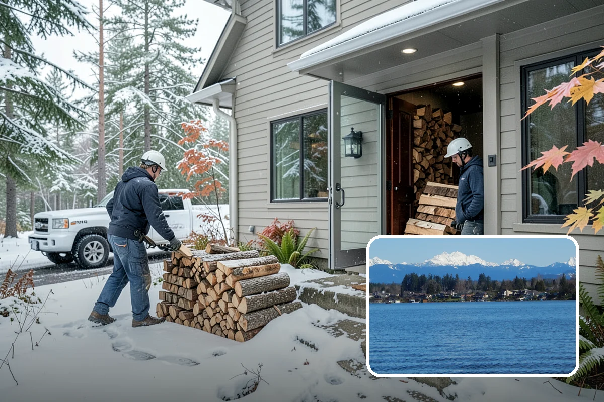 Firewood Area Cleanup in Lake Stevens, Snohomish County, WA - Restores the whole firewood zone in one visit
